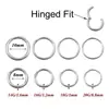 Joias para piercing Cross-Border F136 em aço titânio finamente esculpido, anel fechado sem costura, brinco de unha para nariz, fivela para piercing corporal.