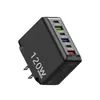 Cargador Rápido para Smartphone de 120W 3 USB + 3 PD Estándar de EE. UU. Estándar Europeo Estándar Británico Cargador Rápido Multipuerto