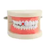 Brackets de Hip-Hop Europeos y Americanos, Brackets Individuales de Corazón, Disfraces de Halloween, Accesorios de Hip-Hop para Fiestas de Baile, Dientes Grandes Dorados Personalizados para Hombres y Mujeres
