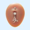 Gatte Corazón europeo y americano transfronterizo, sirena, full diamond, piercing para ombligo, sol, arco, acero inoxidable, clavo para ombligo