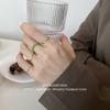 Paquete de 4 Anillos de Cuentas Azules ~ Anillo de Dedo Apilable de Moda de Cuatro Piezas para Mujer con Diseño de Nicho