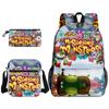3D Nuevo Producto mi monstruo cantante Mochila de Concierto de Monstruos Bolsa Escolar Bolsa para Lápices Bolsa de Hombro Juego de Tres Piezas