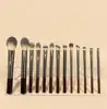 Nuevo Set de 12 Brochas de Maquillaje Transfronterizo con Mangos Largos, Brocha para Contorno, Brocha para Polvos, Brocha para Cejas, Brocha para Sombras de Ojos, Herramientas de Belleza
