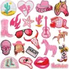 Parches de Tela Bordados Western para Hombre Pegatinas de Pistola Pegatinas de Caballo Tauro Etiqueta Bordada por Computadora Pegatinas de Cactus para Planchar