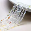 Nuevos accesorios de joyería DIY Cuentas sueltas de cristal cuentas de vidrio 4 * 10MM agujero recto cuentas de gota de agua pendientes galvanizados al por mayor
