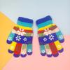Guantes Gruesos de Doble Capa para Niños, Guantes Cálidos de Cinco Dedos para Niños y Niñas, Guantes Cálidos para Estudiantes, Guantes de Dibujos Animados de Seis Colores