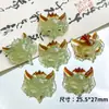 Novo Pingente de Máscara de Raposa de Resina Manchadada Estilo Zen Chinês Material para Acessórios de Pulseira com Contas Feita à Mão DIY