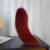 Cauda de Raposa de Pelo Genuíno Transfronteiriça Chaveiro de Pelo Real Pingente de Bolsa Acessórios para Adereços de Palco Cosplay de Pelo Real