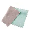 Paño de limpieza de color sólido de coralina para el hogar, no suelta pelusa, no graso, paño absorbente para lavar platos