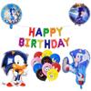 Amazon nuevo estilo Sonic Hedgehog Sonic niño traje de fiesta de cumpleaños Sonic globo de aluminio