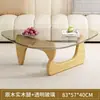 Mesa de Café de Cristal Apartamento Pequeño Sala de Estar Hogar Moderno Minimalista Nórdico Transparente Minimalista Isamu Noguchi Creativa Redonda Mesa de Té