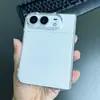 Adecuado para Apple 18 DUO, funda de teléfono de PC con textura de fibra de carbono, funda de teléfono plegable transparente para iPhone 18 DUO