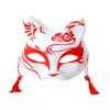 Máscara de zorro de plástico estilo chino, máscara de cosplay de anime con borlas, máscara de cara de gato estilo japonés, accesorio de actuación