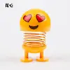 Muñeco con Muelle de Cara Sonriente Emoji Montado en Coche Decoración de Coche Adorno para Coche Tendencia de Tiktok Celebridad de Internet