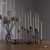 Ht Portavelas Amarillo Retro Estilo Europeo Decoración Romántica Cena a la Luz de las Velas de Navidad Accesorios de Boda Base para Portavelas