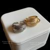 Anillo Geométrico de Apertura Multicapa de Zircón Luz Ins Lujo de Alta Gama Sentido Anillo de Dedo Sentido de Diseño Nicho Pulsera Venta al por Mayor Mujeres