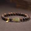 Pulseira de madeira de ágar pulseira de cabaça de jade Hetian pulseira de madeira feminina Wenwan contas de Buda Marca da sorte nicho pulseira feminina atacado
