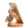 Soporte de madera para teléfono móvil creativo Pony teléfono móvil caballo espalda moneda Haya persona perezosa soporte para teléfono móvil logotipo grabado