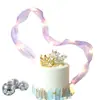 Decoración de pastel para hornear estilo INS cinta cinta lámpara perlas inserción de tarjeta creativa cumpleaños boda fiesta vestimenta