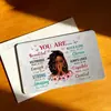 Cartera para Postales de Acero Inoxidable, Tarjetero Grabado Colorido, Pequeño Regalo para Amigos, Tarjeta Portátil Personalizada Creativa