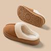 Pantufas de Algodão Altas para Casais Outono e Inverno Pantufas de Algodão Internas para Casa Antiderrapantes de Sola Grossa Pelúcia Quente Pantufas de Casal