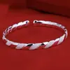 Pulseira Entrelaçada Anel de Möbius Prateado Temu para Mulheres, Joia Prateada da Moda, Presente de Dia das Mães para Namorada, Presente de Dia das Mães
