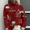 Otoño e Invierno Versátil Europeo y Americano Transfronterizo Amazon Nuevo Modelo E127 Suéter de Punto para Mujer Cuello Alto