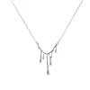 Collar Minimalista de Gota de Agua Líquida y Lava para Mujer, Cadena de Sudadera de Lujo Ligero, Nicho, Ins, Trendy, Cool, Hip-Hop, Accesorio para Chica Popular