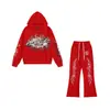 Nuevo Conjunto de Ropa de Marca de Moda HEII Hell Star, Sudadera con Capucha y Estampado de Letras de Felpa Suelta, Pantalones Largos Rectos
