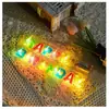 Luzes de Corda LED de Letras Feliz Aniversário, Luzes de Fada Decorativas para Atmosfera Romântica, Luzes Coloridas de Festa de Aniversário para Decoração de Mesa de Quarto Interno