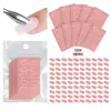 Empurrador de aço para nail art transfronteiriço Empurrador de aço de ferradura dupla russa para remover pele morta Lixa de inclinação para manicure Folha de lixa para superfície da unha