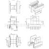 EE35 transformador de alta freqüência baquelite esqueleto horizontal 6 6 pinos espaçamento entre fileiras 22,2 mm HXB-EE3503