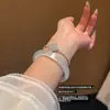 Pulsera de Piedra Ojo de Gato Estilo Chino Nuevo 2025 para Mujer, Pulsera de Barra Plana, Regalo de Joyería para Mujer, Accesorios de Vidrio Imitación Jade