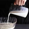 Taza medidora de vidrio con escala taza medidora suministros de cocina para hornear horno de microondas hogar celebridad de Internet Vaso de leche vaso de precipitados más