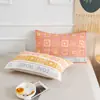 Par de Toallas de Almohada de Gasa de Seis Capas de Algodón Estilo Floral Pastoral para Cuatro Estaciones Universal para el Hogar Cambiante Toalla de Almohada Jacquard Venta al por Mayor