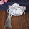 Antigo Redondo Hanfu Carry-on Sachet Bolsa Vazia Estilo Nacional Bordado Borla Bolsas Flor Pingente de Carro Bolsa Folha de Lótus