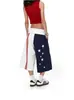 Pantalones Cortos Deportivos Cropped de Cintura Elástica Estilo High Street Americano para Mujer, Verano Holgados Adelgazantes Casuales Rectos de Pierna Ancha, Modernos