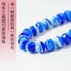 Cuentas de vidrio con corte oblato de dos colores con borde Han Yu, cuentas de hilo de dos colores, accesorios de cuentas sueltas hechas a mano para bricolaje