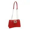 Bolso Coreano con Incrustaciones de Diamantes para Mujer Verano 2025 Nuevo de Moda Tendencia Nicho Bolso de Axila Versátil Bolso Cruzado con Cadena al Hombro
