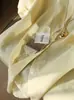Camisa Ligera y Transpirable de Manga Corta con Oxígeno Natural y Lino Tencel, Top Holgado Delgado con Cuello Mao para Mujer, Verano