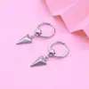 Pendientes de Acero Inoxidable con Forma de Cono Apuntado Transversales Europeos y Americanos, Pendientes Colgantes de Moda para Hombres y Mujeres, Pendientes Listos para la Venta
