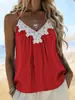 2026 Verano Nuevo Estilo Europeo y Americano Transfronterizo Comercio Exterior Moda Sexy Camisola para Mujer con Ribete de Encaje