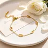 Conjunto de Colar e Pulseira Popular Nariz de Porco Transfronteiriço, Estilo Simples e Moderno para o Dia a Dia, Versátil, Conjunto Exclusivo de Alta Qualidade