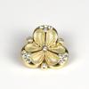 Casaco de tweed de botão de metal de flor de diamante pequeno estilo perfumado de alta qualidade com fivela decorativa tridimensional de flor de borboleta de diamante
