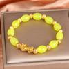 Pulsera de oro arena imitación estilo étnico de venta caliente en Tiktok para hombres y mujeres, pulsera de cuentas de maíz igual, pulsera de la suerte