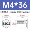 Tornillo remachable de acero inoxidable BSOS-M3/3.5M3/M3.5/M4/M5/M6-4 ~ 32 en stock venta directa
