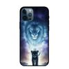 Funda creativa para iPhone 16 con diseño de lobo, perro, gato, tigre y león