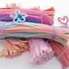 Dia das Crianças Twist Stick Cor Macaron Topo Veludo Imitação Buquê de Flores de Varas Materiais de Florista DIY Feitos à Mão Loja de Flores