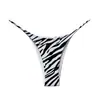 Bikini Sexy Europeo y Americano Rayado Rojo Vino Estampado de Leopardo Seda de Hielo Algodón Puro Deportivo Fitness Pantalón T sin Marcas Ropa Interior para Mujer