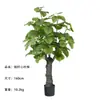 Ficus Lyrata Artificial para Interiores, Planta Decorativa Grande de Piso en Maceta para Hotel y Centro Comercial, Decoración Suave y Paisajismo
